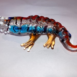 Vintage Miniature Alligator Figure, Murano Alligator Figure, Art Glass Alligator, Miniature Murano Art Glass Alligator, Mint