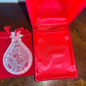 Vintage Waterford Society 1996 Christmas Ornament, Waterford 1996 Not a Creative Was Stirring Ornament, Waterford Society Ornament 1996
