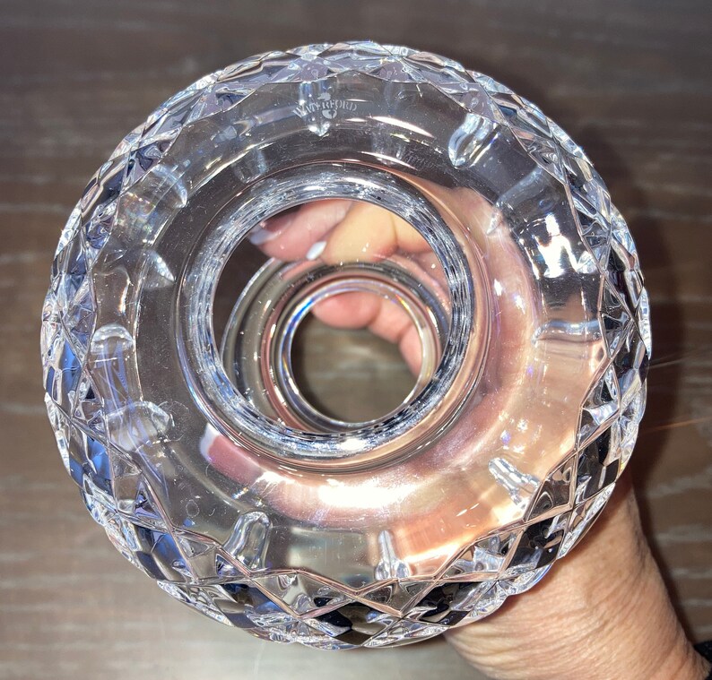 Vintage Waterford Lismore Hurricane Votive Candle Holder, Waterford Lismore Crystal Candle Holder, Waterford Lismore 7 1/2" Hurricane Lamp image 7