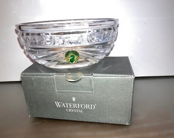Vintage Waterford Overture Bowl,  Waterford Oval Bowl, Signed Waterford Overture 5" Nut Dish, Waterford Oval Trinket, New in Box with Tags