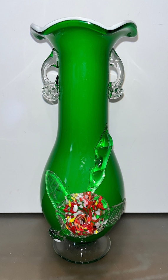 Vintage Green Cased Clear Handle 10