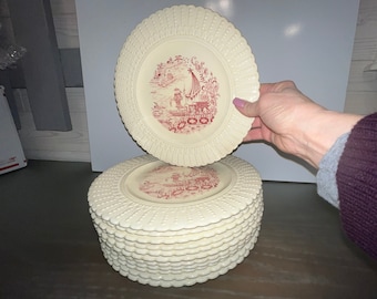 Set of 12 Fine Coalport for Tiffany Co Corea Pattern Plates
