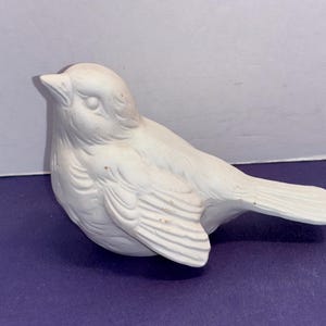 Vintage Goebel German Bisque Porcelain Bird, Goebel CV72 White Sparrow Bird, Gobel White Sparrow Bird, Goebel Bird Decor White, READ