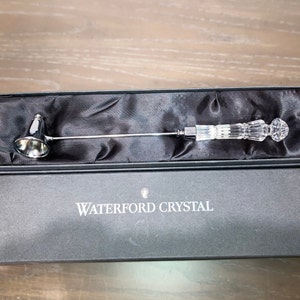 Waterford Lismore Candle Snuffer, Irish Crystal Candle Snuffer, 11" Crystal Handle Flame Snuffer, Signed Lismore Candle, New in Box