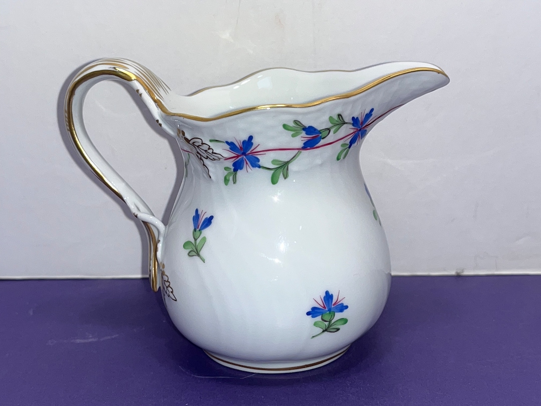 Vintage HEREND Blue Garland, Herend Cream Pitcher, Herend 1643, Herend