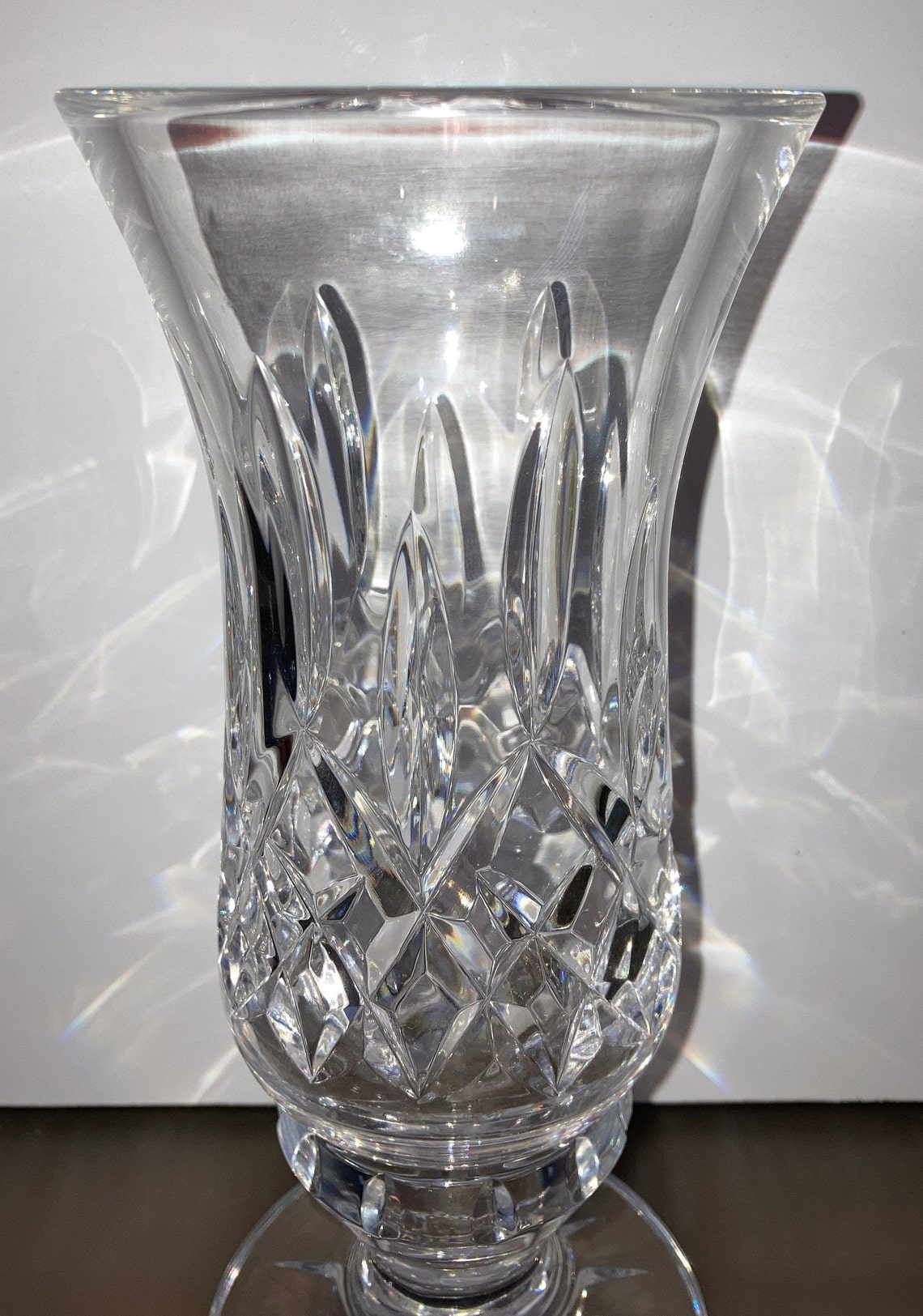 Vintage Waterford Lismore Hurricane Candle Holder Signé Etsy