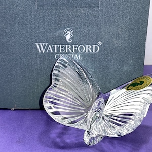 Waterford Schmetterling Figur, Waterford 40005159 Briefbeschwerer, Waterford Bleikristall Schmetterlingsfigur, Waterford Schmetterling, Neu in der Box
