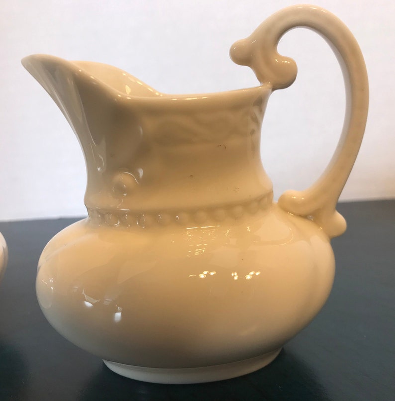 Lenox Cream and Sugar Set Vintage Lenox Off white Cream and Etsy