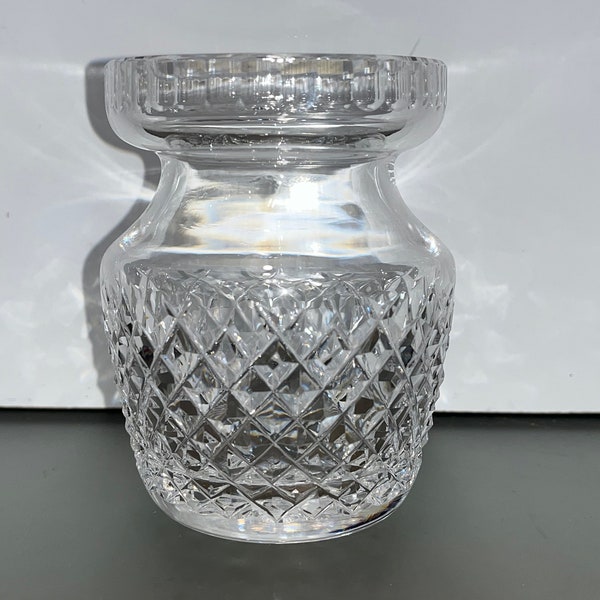 Waterford Alana Jam Jar, Crystal Waterford Alana Jar Base, Alana 4 1/4" Vase, Waterford Alana Flower Vase, Alana Small Vase, Mint