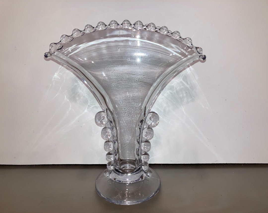 Vintage Imperial Candlewick Vase 9 Imperial Fan Shaped Etsy