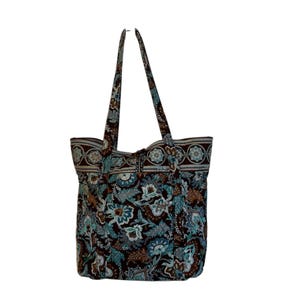 Vera Bradley Quilted Large Tote, Vera Bradley Tote Bag , 16&quot; Wide x 26&quot; x 6&quot; Deep, Vera Bradley Java Blue Tote, Vera Bradley Blue Tote
