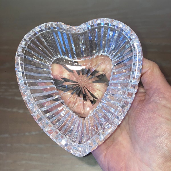 Waterford Crystal Heart Dish, Vintage Waterford Heart Candy Dish, Waterford Heart Trinket Dish, Waterford Nut Dish, Waterford Bowl Mint