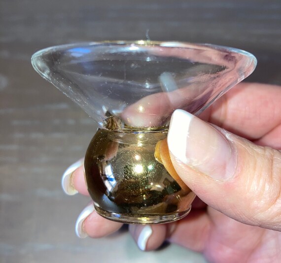 Couvercle bombé en cristal de Waterford vintage et base en bois