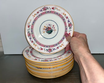 アンティーク ロイヤルドルトン ピンク 壷 ケーキ皿、英国製ボーン