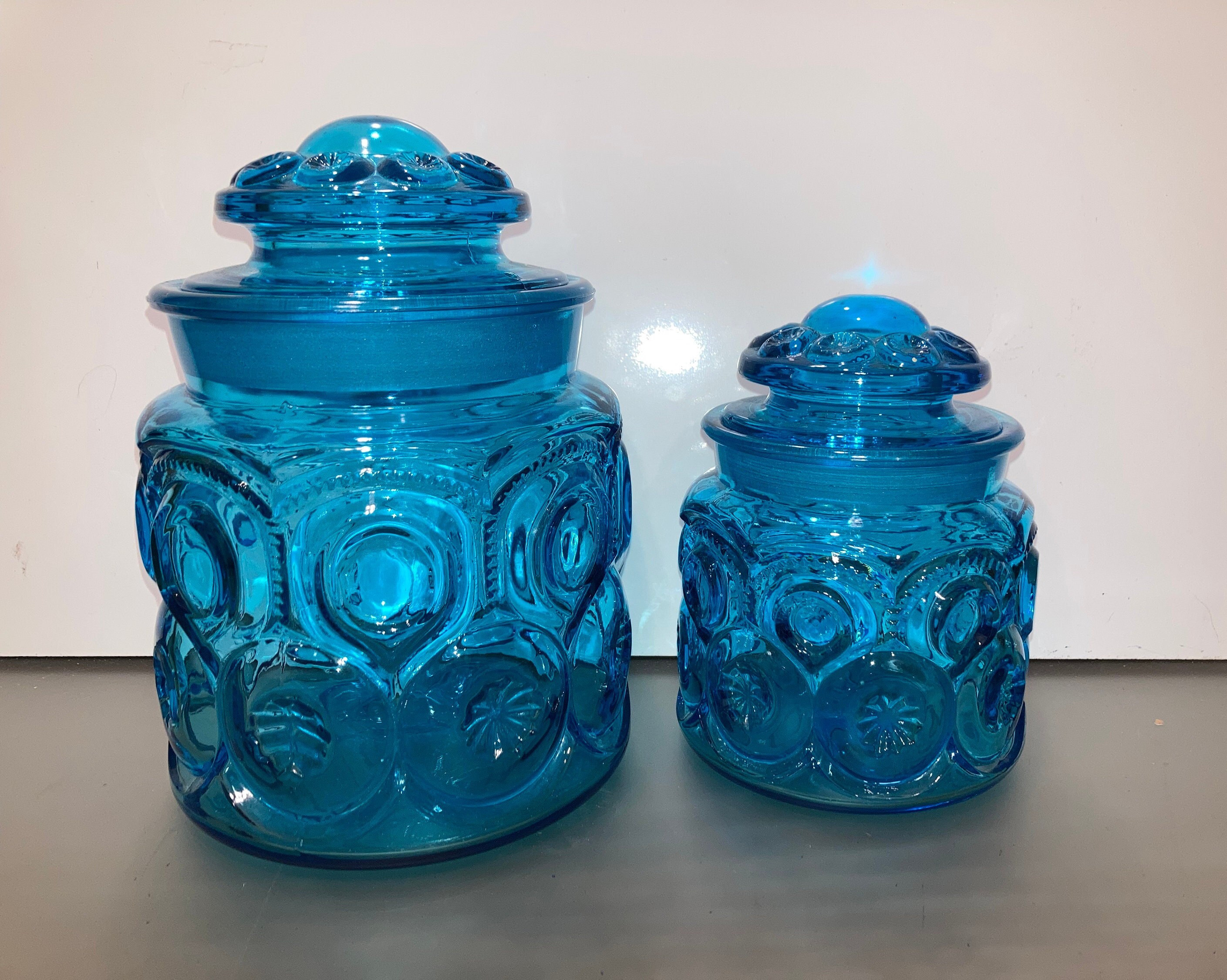 MyGift Vintage Turquoise Ceramic Kitchen Jar with Lid, Cookie Jar Storage  Containers Airtight with Embossed Star and Bird Design