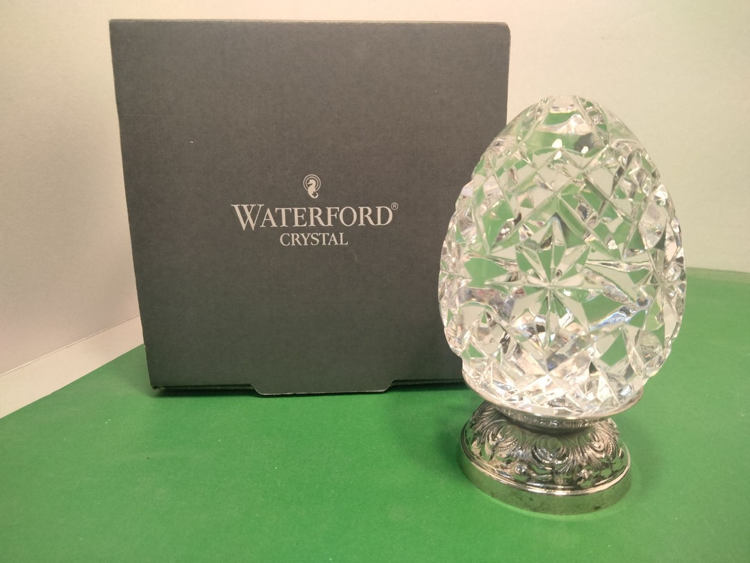 Waterford 1991 Crystal Egg on Stand Signed Waterford Crystal Etsy