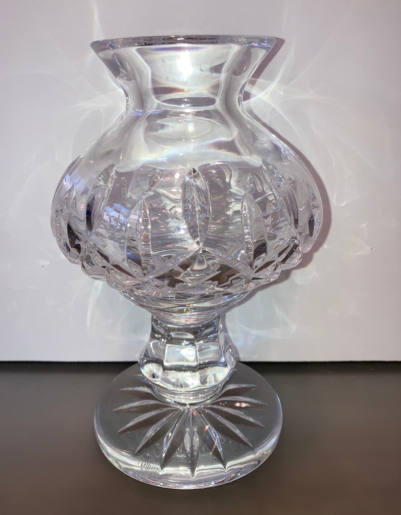 Vintage Waterford Lismore Hurricane Votive Candle Holder, Waterford Lismore Crystal Candle Holder, Waterford Lismore 7 1/2" Hurricane Lamp image 2