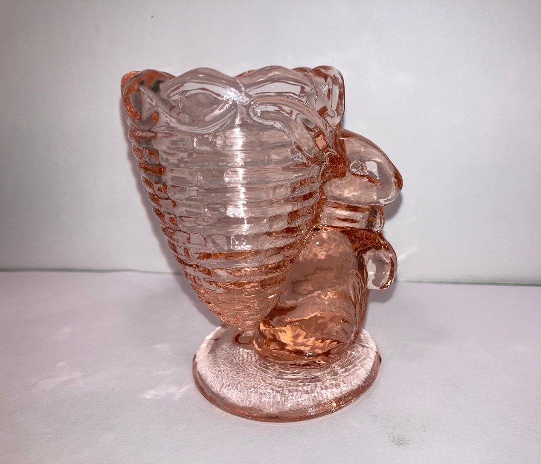 Fenton Glass Bunny Rabbit Egg Cup, Fenton Pink Depression Glass Bunny ...