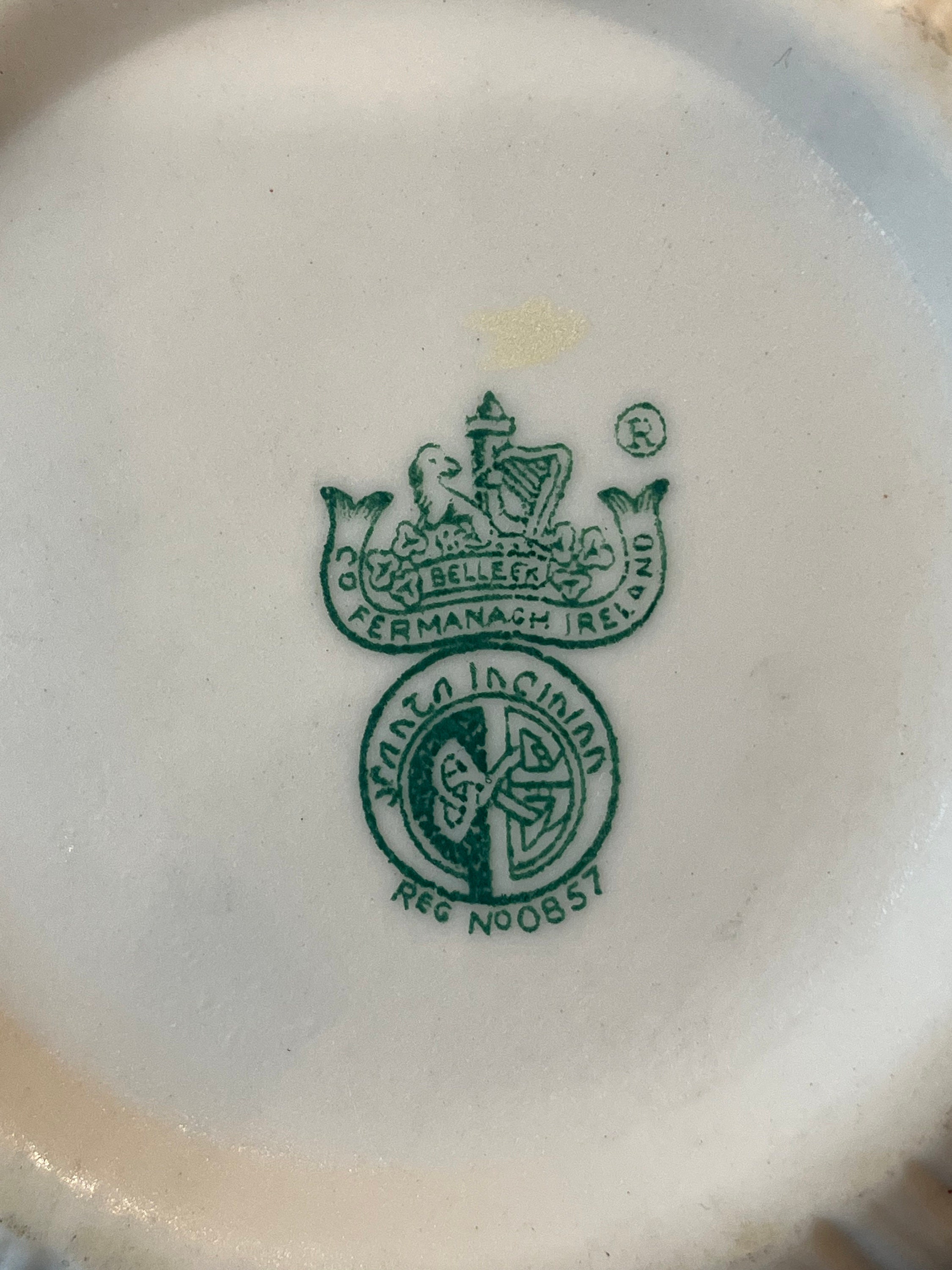 ビンテージ Belleek アイリッシュ リンペット シェル コーヒー ポット 