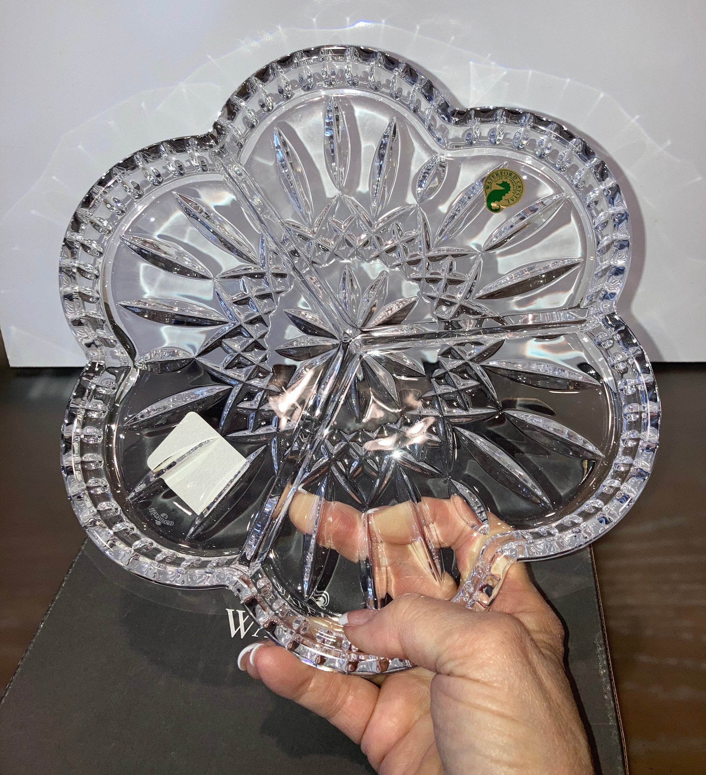 Waterford Lismore 3 Part Tray Waterford Crystal Serving Tray Etsy