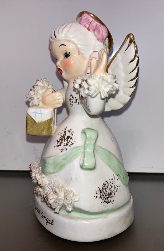 Vintage Japan Spaghetti Angel, Napco August Angel Figure, Japan
