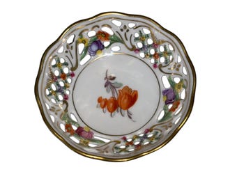 アンティーク シューマン ドレスデン 3インチ ボウル、アンティーク