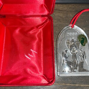 Vintage Waterford Crystal Christmas 2000 Ornament, Waterford Nativity Collection Ornament, Waterford Angels Christmas Ornament 2000