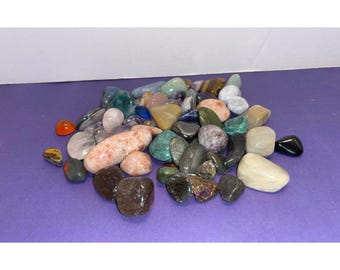 Assorted Polished Gemstone Collection For Crafts & Healing, 1.5 oz Lot, Polished Stone Lot
