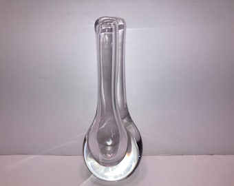 Kosta Boda Art Glass 9" Vase, Signed Kosta 47800 Bud Vase, Kosta Teardrop Raindrop Vase, Kosta WAIH Sweden Vase, Signed Kosta Boda WAIH