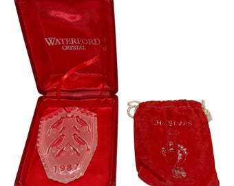 Vintage Waterford 1987 Crystal Christmas Ornament, Collectible Waterford Ornaments, Waterford 4 Calling Birds Christmas Ornament, In Box