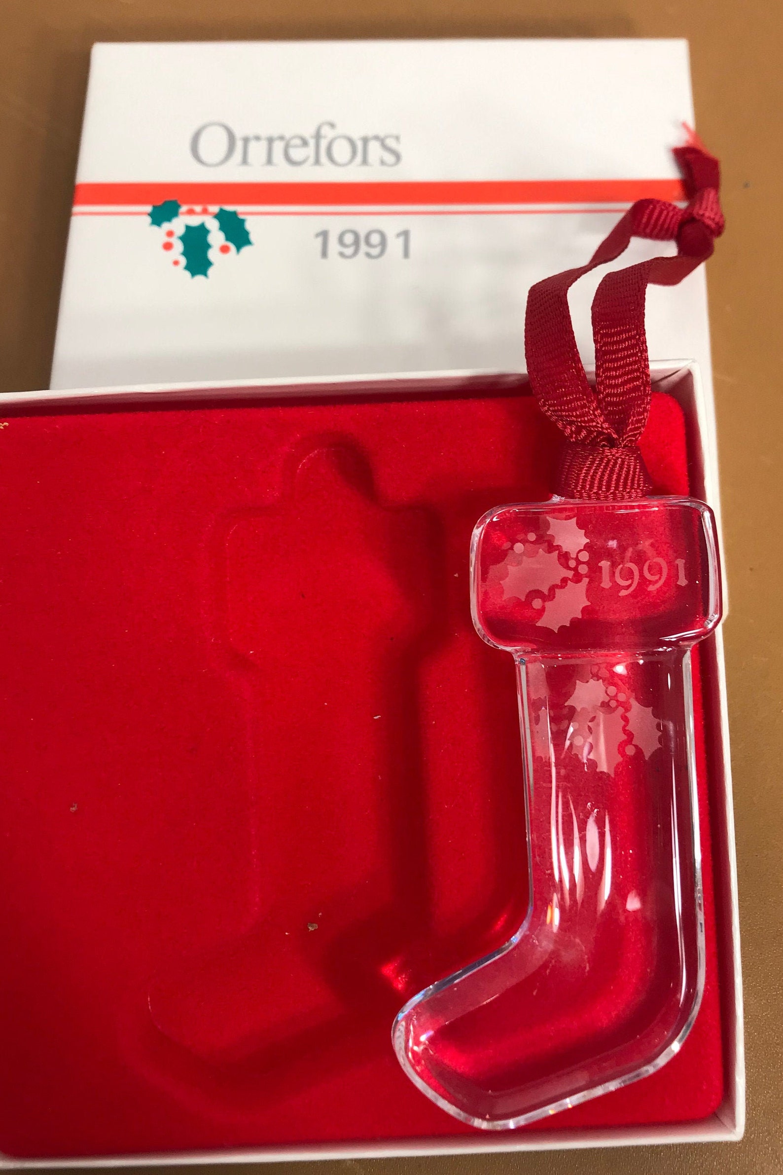 Vintage Orrefors 1991 Crystal Christmas Ornament 1991 Etsy