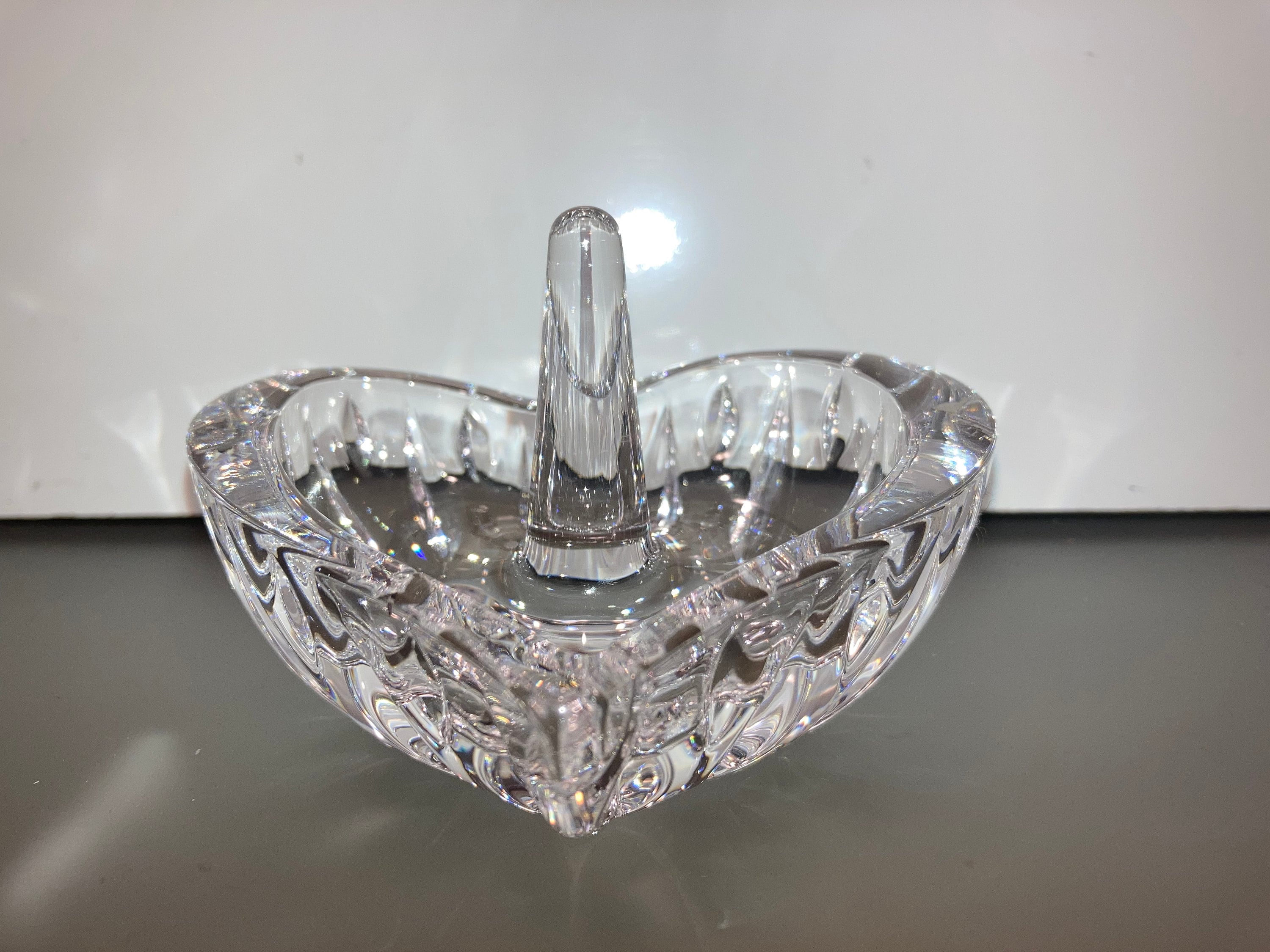 Waterford Heart Ring Dish Waterford Marquis Heart Ring Holder Clear Crystal Heart Ring Holder Waterford Gifts for Her Crystal Dish Mint