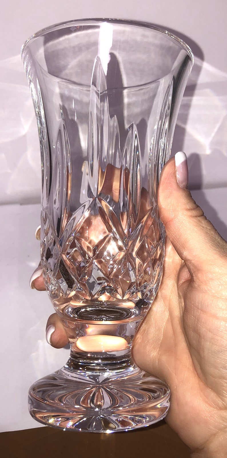 Waterford 7 Footed Lismore Vase Crystal Waterford Etsy