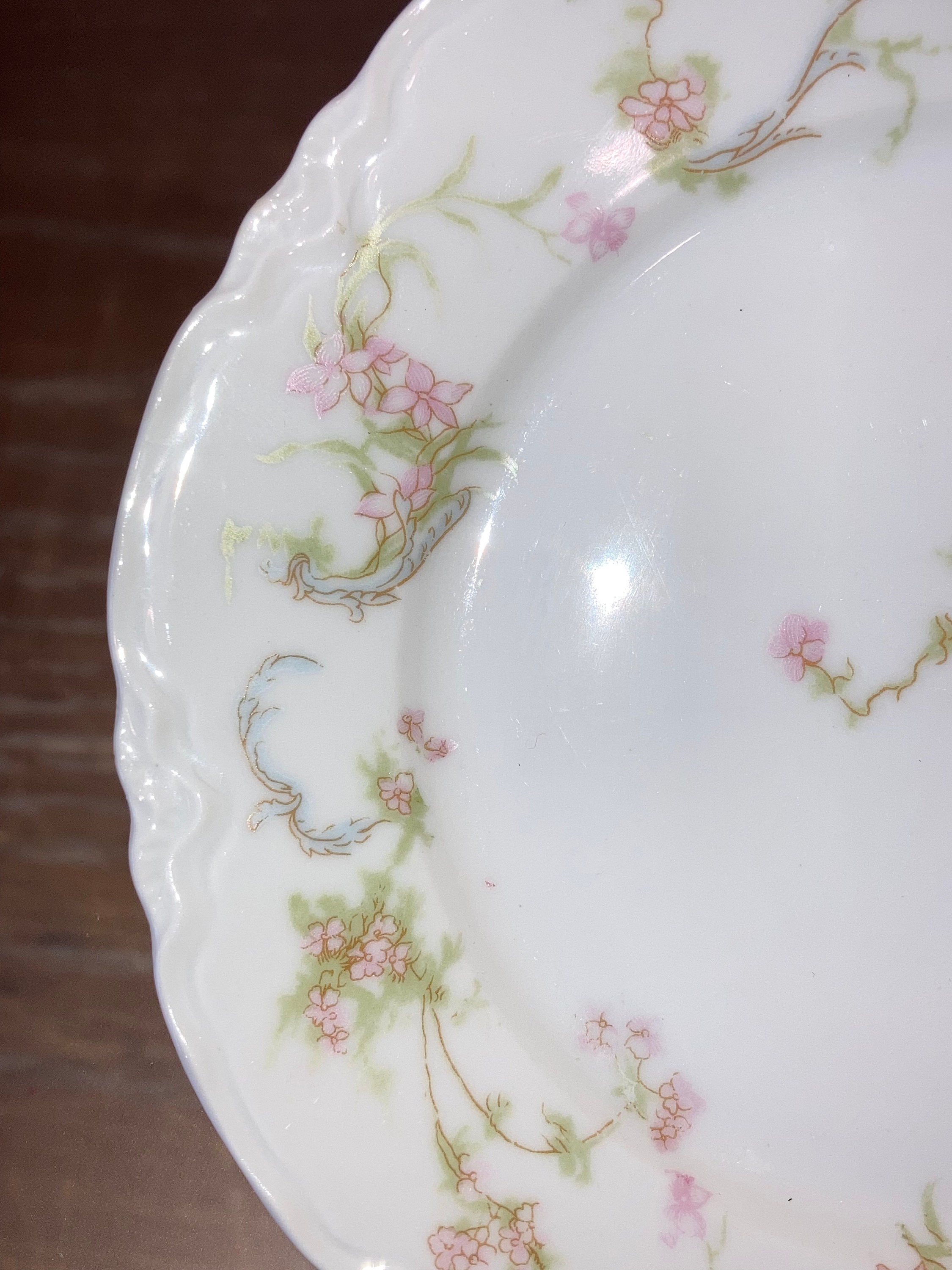 ヴィンテージ ハッチェンロイター ピンクフラワー サービングボウル