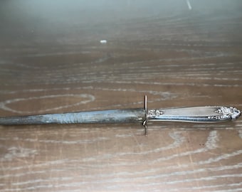 Vintage Silver Handle Knife Sharpener, Vintage 13" Silver Knife Sharpener, Gorham Silver Knife Sharpener