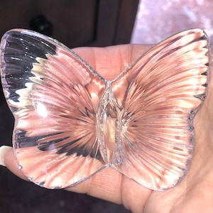 Waterford Butterfly Figure, Crystal Waterford Paperweight, Waterford Lead Crystal Butterfly Figurine, Signed Waterford, Mint