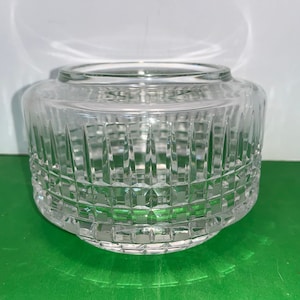Vintage Heavy Footed Crystal Bowl, Vintage Crystal Footed Candy Dish, 6&quot; Fluted Cuts Footed Bowl, Diamond Cut Crystal Bowl, Good
