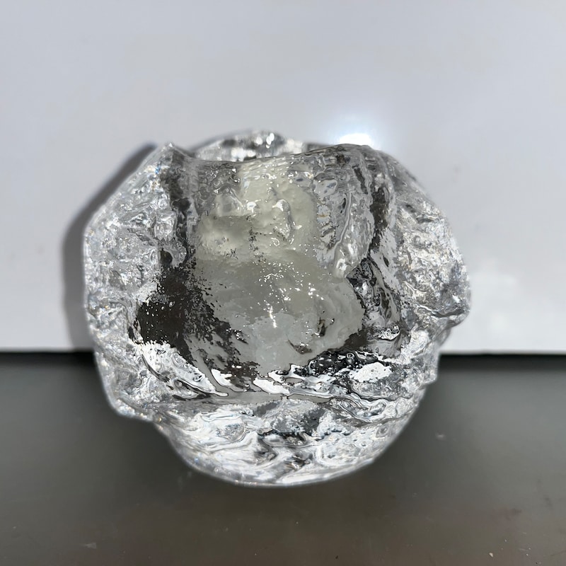 Kosta Boda Snowball Crystal Votive Candle Holders, Late 20th Century in United States