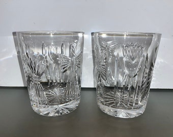 2 Waterford Millennium Old Fashion, Waterford Millennium Universal Toasting Hi Ball, Firmado Waterford Universal 5 Deseos Doble Old Fashion