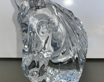Waterford Crystal Horse Head, Waterford Horse Sculpture