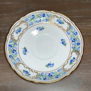Antique Schumann Forget Me Not Saucer, Forget Me Not 5 3/4" Saucer, Antique Forget Me Not Blue Flowers Saucer, Mint