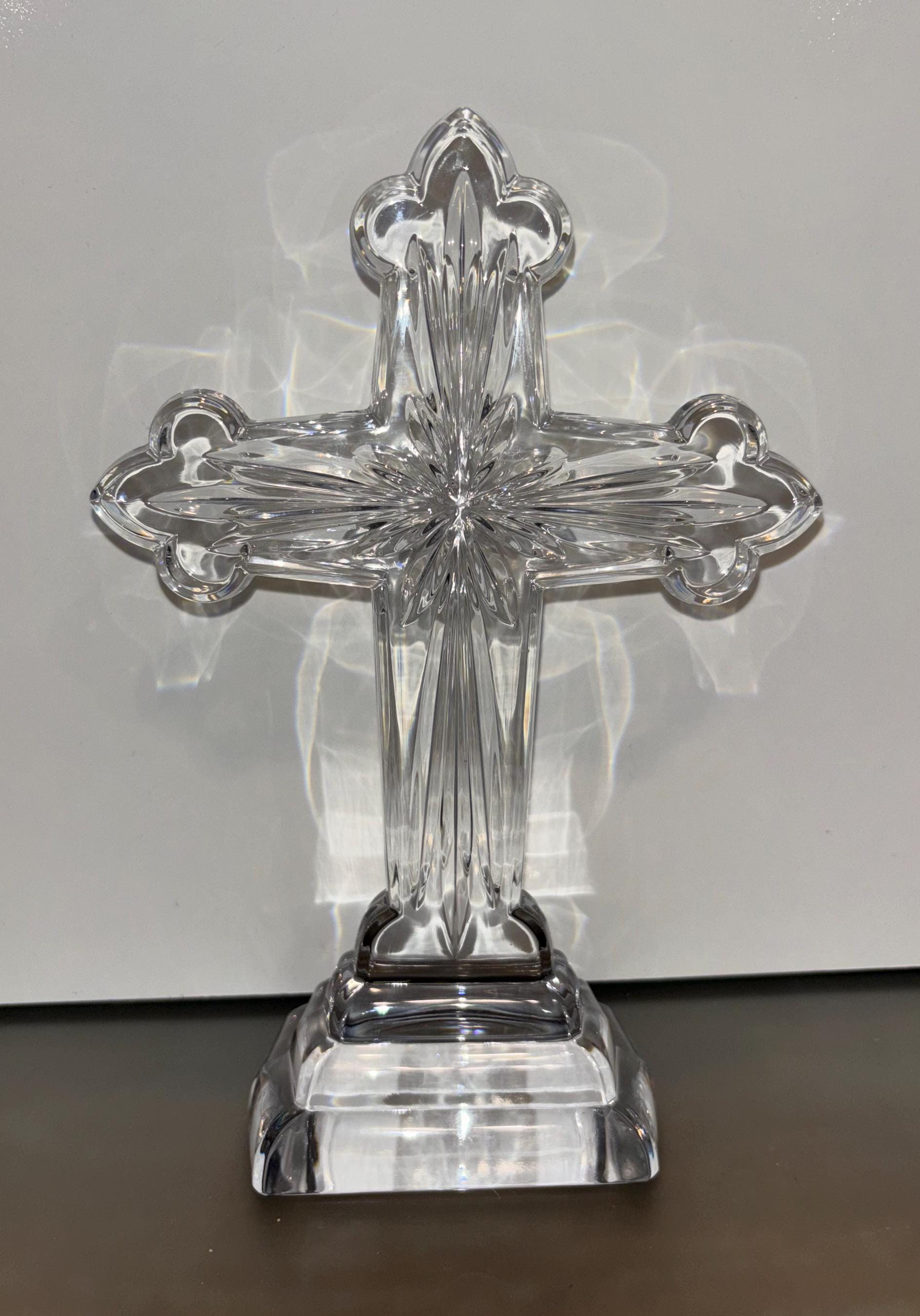 Water Ford Crystal 十字架 Vintage Waterford Star Cross, Waterford Standing Star Cross