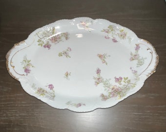 Antique GDA LIMOGES France~ CH Field Haviland~scalloped Oval