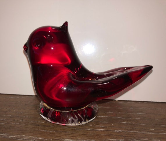 Glass Sculptures & Figurines Art & Collectibles Red Cardinal artist ...