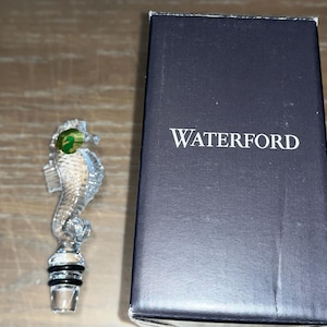 Waterford Crystal Seepferdchen Flaschenverschluss, Waterford Seepferdchen Flaschenverschluss 40033562, Waterford Seepferdchen in Geschenkbox, Waterford Neu in Box