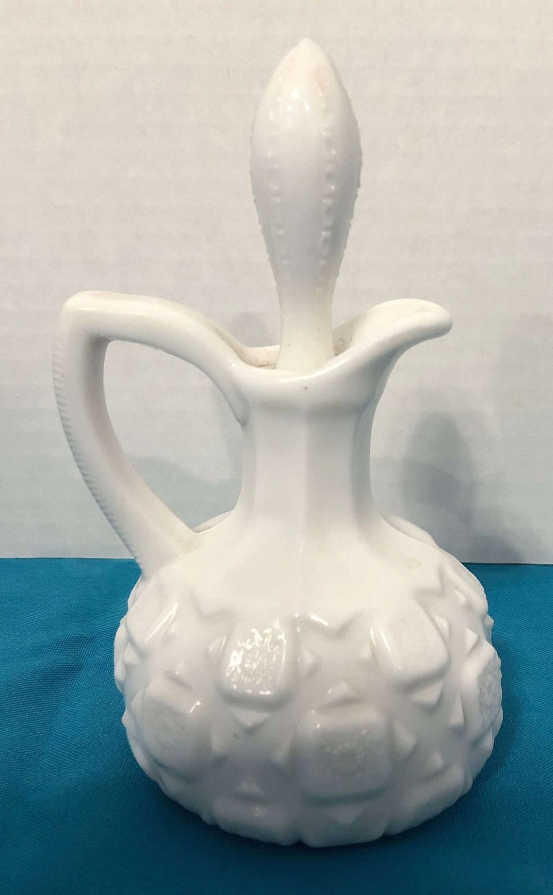 Vintage Westmoreland Quilt Milk Glass Bottle Milk Glass Quilt Etsy