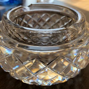 Waterford Alana Ashtray, Waterford Alana Cut Crystal Candle Holder, Irish Crystal Round Votive Candle