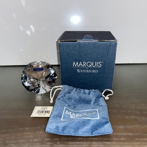 Waterford Marquis Diamond, Marquis 107974, Waterford 3 1/4&quot; Solitaire Diamond, Crystal Faceted Diamond Paperweight, New in Box