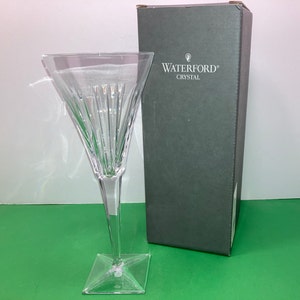 Waterford Clarion Tall Goblet, Waterford Clarion 9 1/2&quot; Goblet, Waterford Stemmed Square Base Glass, Clarion from Ireland, in Box