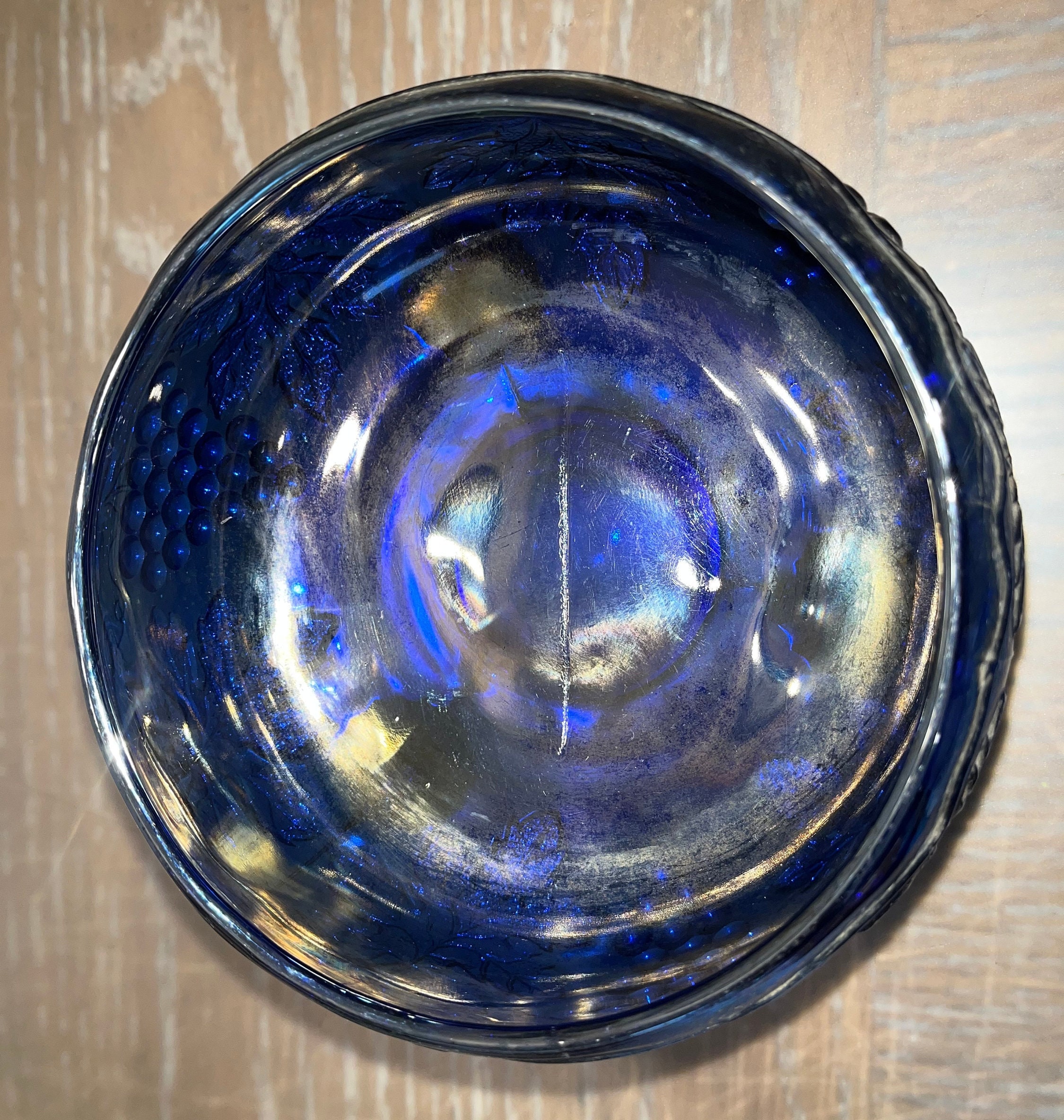 ヴィンテージ フェントン カーニバル グラス グレープ＆ケーブル